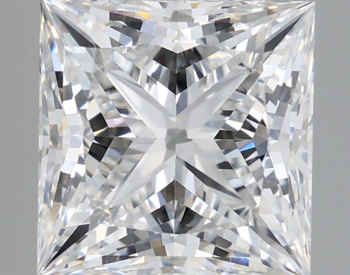 4.08 Carat Princess Shaped, Ideal Cut, F Color, VS1 Clarity, IGI Certified Lab Grown Diamond