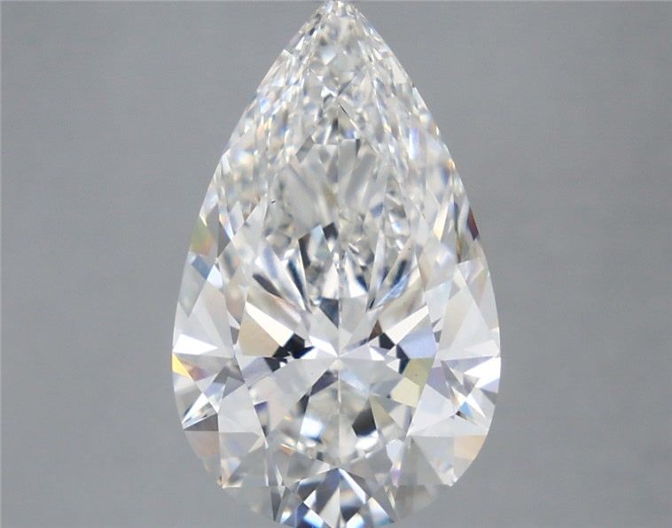 4.85 Carat Pear Shaped, Ideal Cut, F Color, VS1 Clarity, IGI Certified Lab Grown Diamond