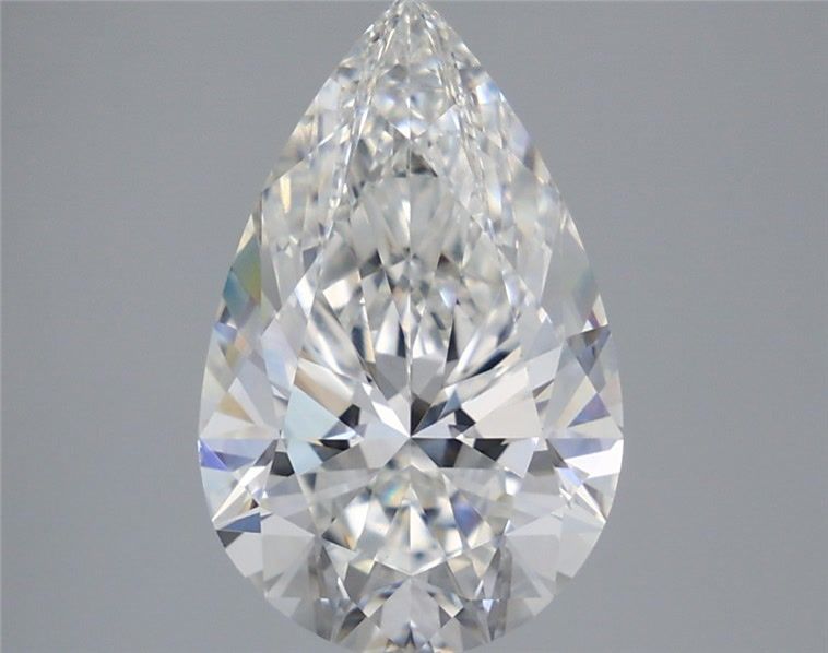 3.56 Carat Pear Shaped, Ideal Cut, F Color, VVS2 Clarity, IGI Certified Lab Grown Diamond