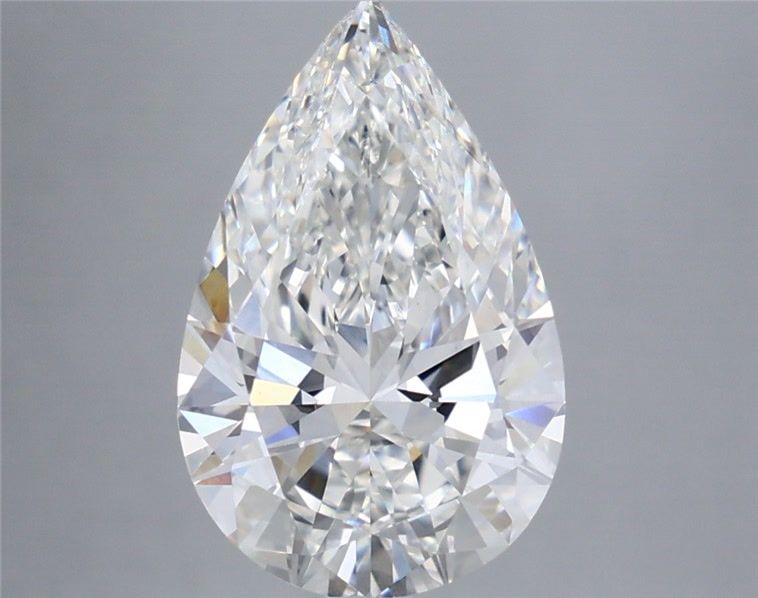 3.58 Carat Pear Shaped, Ideal Cut, F Color, VVS2 Clarity, IGI Certified Lab Grown Diamond