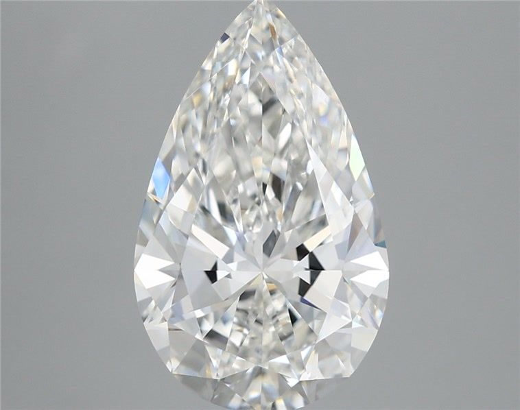 3.53 Carat Pear Shaped, Ideal Cut, F Color, VVS2 Clarity, IGI Certified Lab Grown Diamond