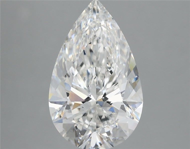 3.58 Carat Pear Shaped, Ideal Cut, E Color, VVS2 Clarity, IGI Certified Lab Grown Diamond