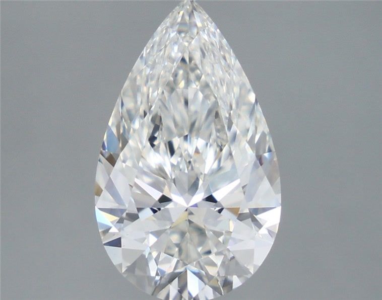 3.08 Carat Pear Shaped, Ideal Cut, F Color, VS1 Clarity, IGI Certified Lab Grown Diamond