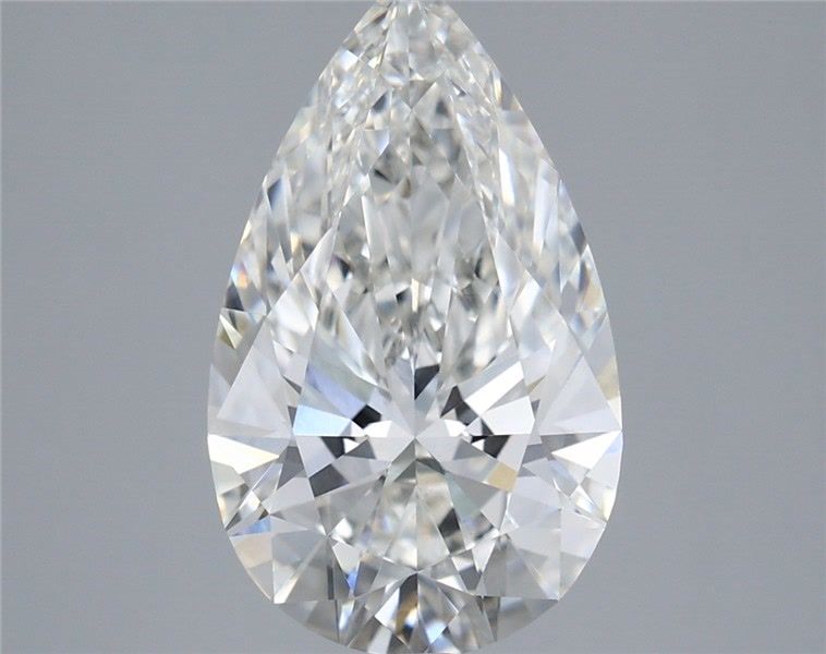 3.58 Carat Pear Shaped, Ideal Cut, F Color, VVS2 Clarity, IGI Certified Lab Grown Diamond
