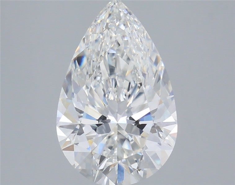 3.30 Carat Pear Shaped, Ideal Cut, E Color, VVS2 Clarity, IGI Certified Lab Grown Diamond