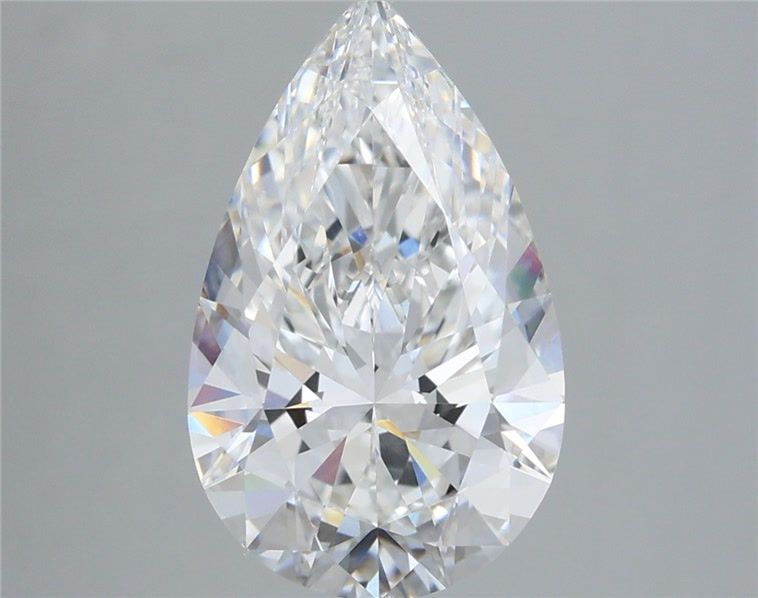 3.48 Carat Pear Shaped, Ideal Cut, E Color, VVS2 Clarity, IGI Certified Lab Grown Diamond