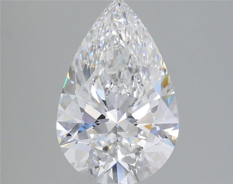 3.57 Carat Pear Shaped, Ideal Cut, E Color, VS1 Clarity, IGI Certified Lab Grown Diamond