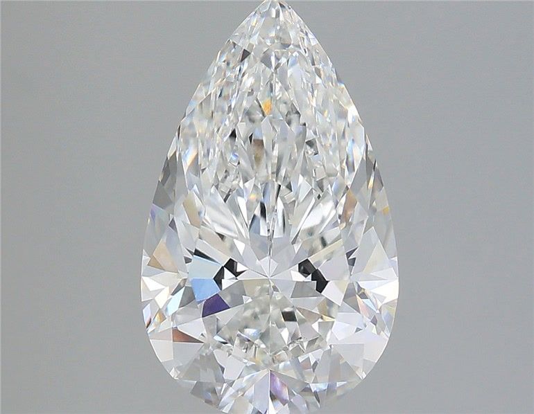 3.54 Carat Pear Shaped, Ideal Cut, F Color, VVS2 Clarity, IGI Certified Lab Grown Diamond