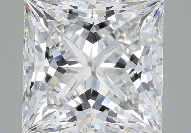 3.52 Carat Princess Shaped, Ideal Cut, D Color, VVS2 Clarity, IGI Certified Lab Grown Diamond