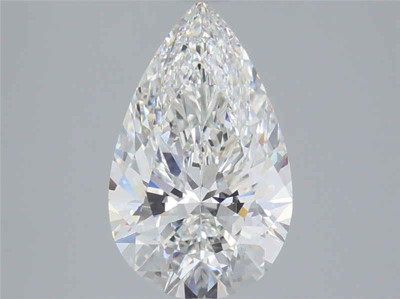 3.38 Carat Pear Shaped, Excellent Cut, F Color, VVS2 Clarity, IGI Certified Lab Grown Diamond
