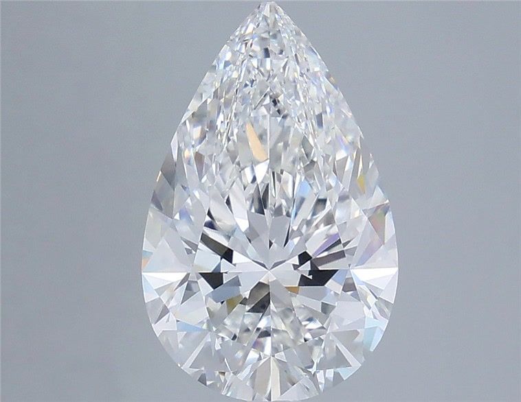 3.87 Carat Pear Shaped, Ideal Cut, E Color, VVS2 Clarity, IGI Certified Lab Grown Diamond