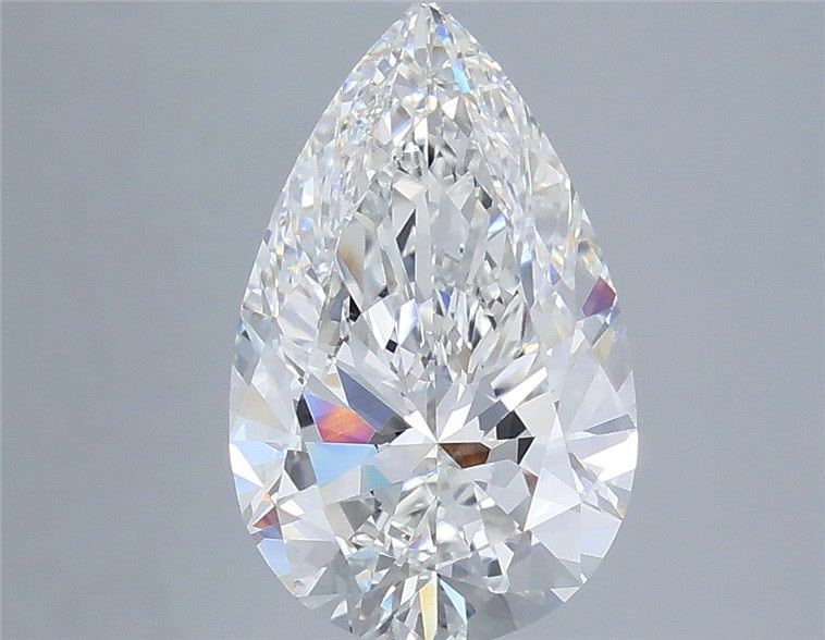 3.53 Carat Pear Shaped, Ideal Cut, F Color, VVS2 Clarity, IGI Certified Lab Grown Diamond
