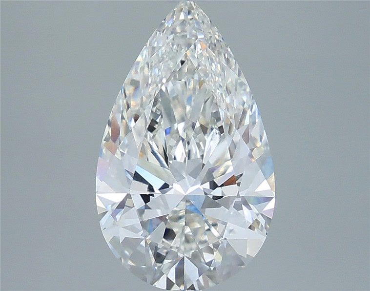 3.39 Carat Pear Shaped, Ideal Cut, F Color, VVS2 Clarity, IGI Certified Lab Grown Diamond