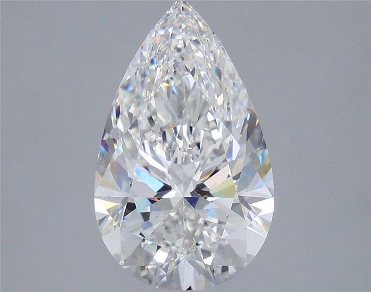 3.58 Carat Pear Shaped, Excellent Cut, F Color, VVS2 Clarity, IGI Certified Lab Grown Diamond