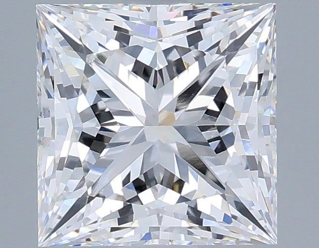 2.58 Carat Princess Shaped, Ideal Cut, E Color, VVS1 Clarity, IGI Certified Lab Grown Diamond