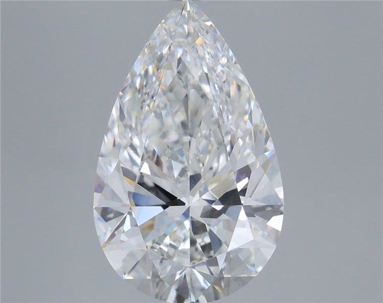 5.91 Carat Pear Shaped, Ideal Cut, D Color, VS1 Clarity, IGI Certified Lab Grown Diamond
