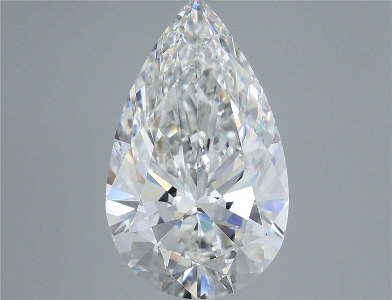 6.87 Carat Pear Shaped, Ideal Cut, F Color, VVS2 Clarity, IGI Certified Lab Grown Diamond