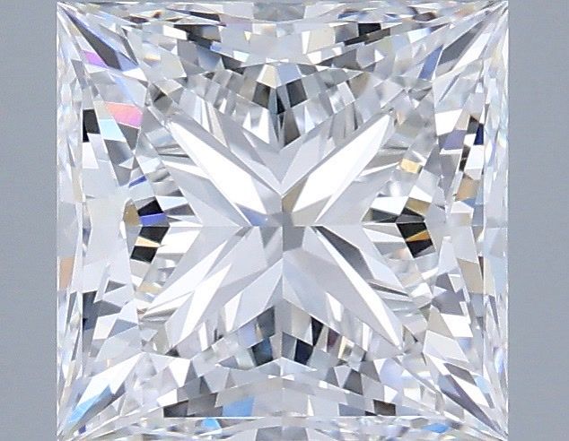 2.76 Carat Princess Shaped, Ideal Cut, E Color, VVS2 Clarity, IGI Certified Lab Grown Diamond