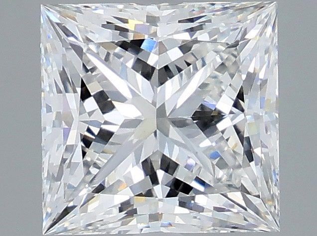 2.77 Carat Princess Shaped, Ideal Cut, E Color, VVS2 Clarity, IGI Certified Lab Grown Diamond
