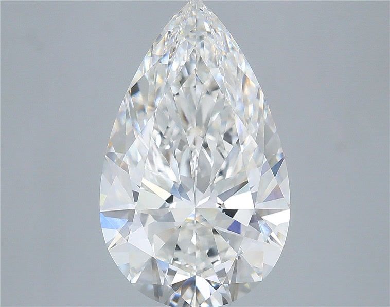 5.32 Carat Pear Shaped, Ideal Cut, F Color, VVS2 Clarity, IGI Certified Lab Grown Diamond
