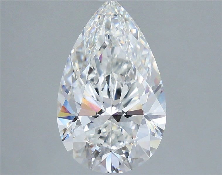 3.33 Carat Pear Shaped, Ideal Cut, E Color, VS1 Clarity, IGI Certified Lab Grown Diamond