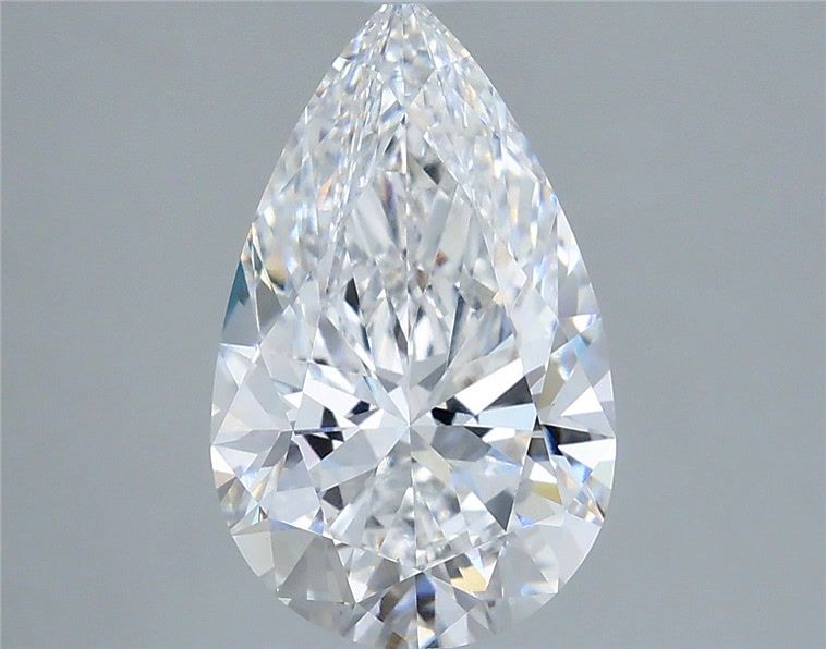 3.39 Carat Pear Shaped, Ideal Cut, D Color, VS1 Clarity, IGI Certified Lab Grown Diamond