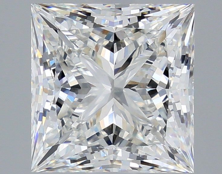 3.56 Carat Princess Shaped, Ideal Cut, F Color, VVS2 Clarity, IGI Certified Lab Grown Diamond
