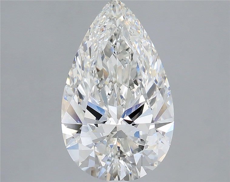 3.53 Carat Pear Shaped, Ideal Cut, F Color, VVS2 Clarity, IGI Certified Lab Grown Diamond