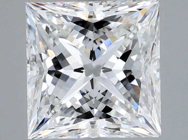 3.29 Carat Princess Shaped, Ideal Cut, F Color, VVS2 Clarity, IGI Certified Lab Grown Diamond