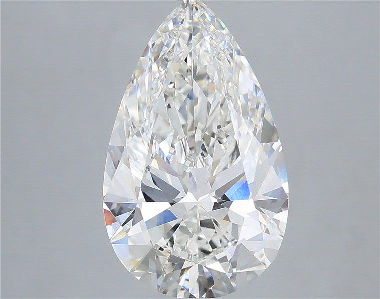 4.82 Carat Pear Shaped, Ideal Cut, F Color, VVS2 Clarity, IGI Certified Lab Grown Diamond