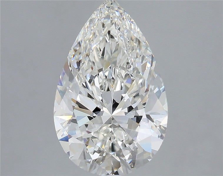 3.59 Carat Pear Shaped, Ideal Cut, F Color, VVS2 Clarity, IGI Certified Lab Grown Diamond