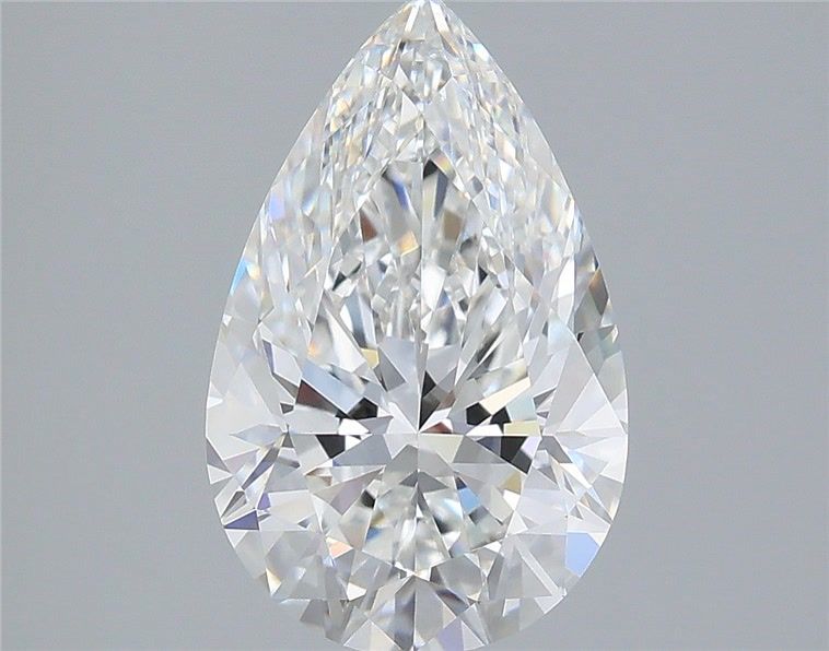 3.09 Carat Pear Shaped, Ideal Cut, F Color, VVS2 Clarity, IGI Certified Lab Grown Diamond