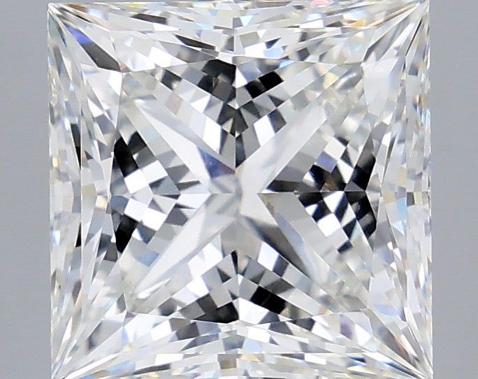 4.05 Carat Princess Shaped, Ideal Cut, F Color, VS1 Clarity, IGI Certified Lab Grown Diamond