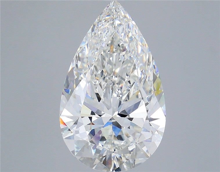 6.52 Carat Pear Shaped, Ideal Cut, F Color, VS1 Clarity, IGI Certified Lab Grown Diamond