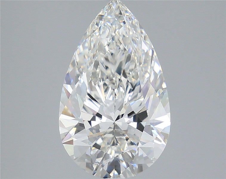 3.57 Carat Pear Shaped, Ideal Cut, F Color, VVS2 Clarity, IGI Certified Lab Grown Diamond
