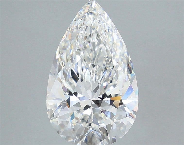 3.57 Carat Pear Shaped, Ideal Cut, F Color, VVS2 Clarity, IGI Certified Lab Grown Diamond