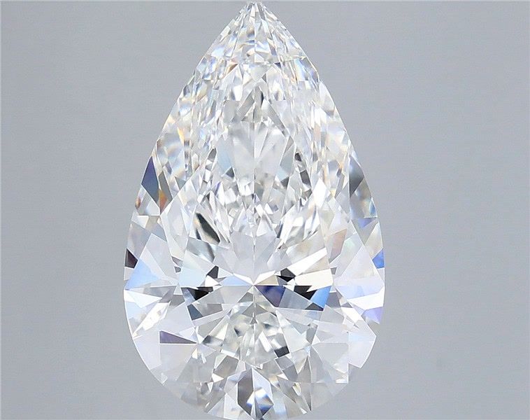 6.57 Carat Pear Shaped, Ideal Cut, E Color, VVS2 Clarity, IGI Certified Lab Grown Diamond