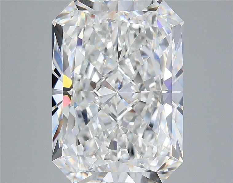 5.53 Carat Radiant Shaped, Ideal Cut, F Color, VVS2 Clarity, IGI Certified Lab Grown Diamond