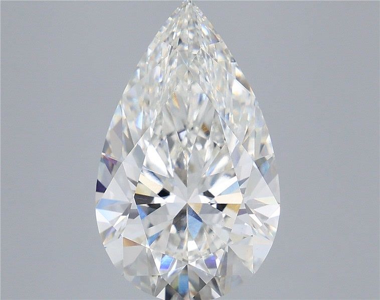 6.57 Carat Pear Shaped, Ideal Cut, E Color, VS1 Clarity, IGI Certified Lab Grown Diamond