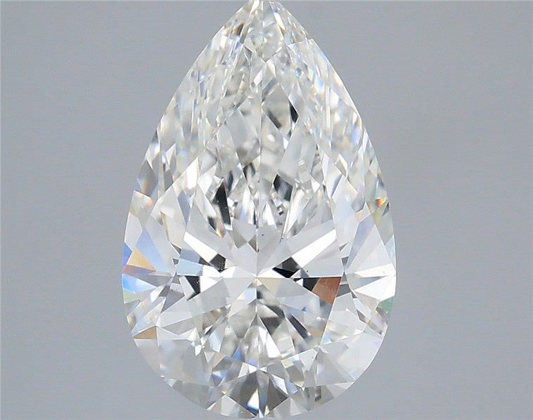 3.10 Carat Pear Shaped, Ideal Cut, F Color, VS2 Clarity, IGI Certified Lab Grown Diamond