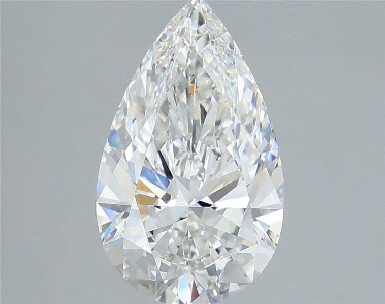 2.56 Carat Pear Shaped, Ideal Cut, F Color, VVS2 Clarity, IGI Certified Lab Grown Diamond