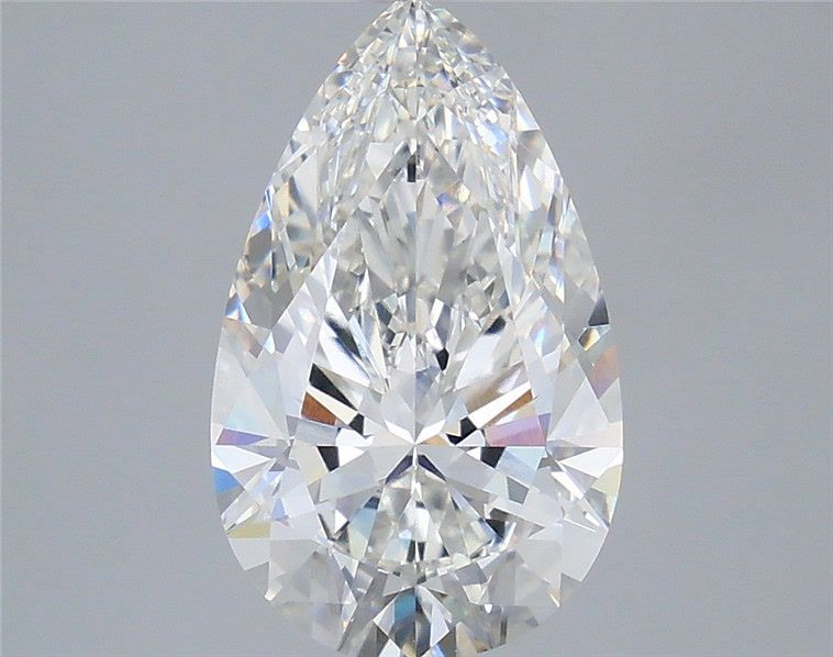 3.57 Carat Pear Shaped, Ideal Cut, F Color, VVS2 Clarity, IGI Certified Lab Grown Diamond
