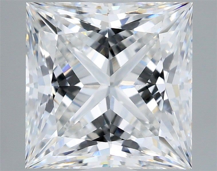 3.57 Carat Princess Shaped, Ideal Cut, D Color, VVS2 Clarity, IGI Certified Lab Grown Diamond