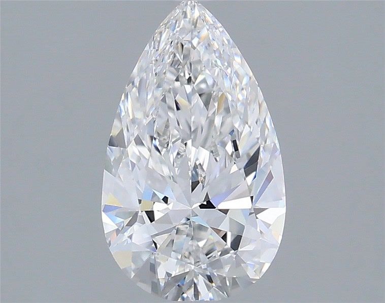1.58 Carat Pear Shaped, Ideal Cut, D Color, VVS2 Clarity, IGI Certified Lab Grown Diamond