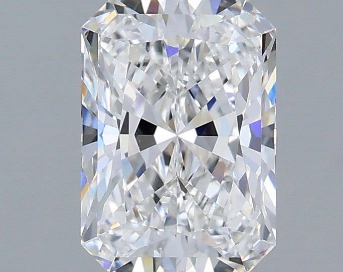 1.59 Carat Radiant Shaped, Ideal Cut, D Color, VVS2 Clarity, IGI Certified Lab Grown Diamond