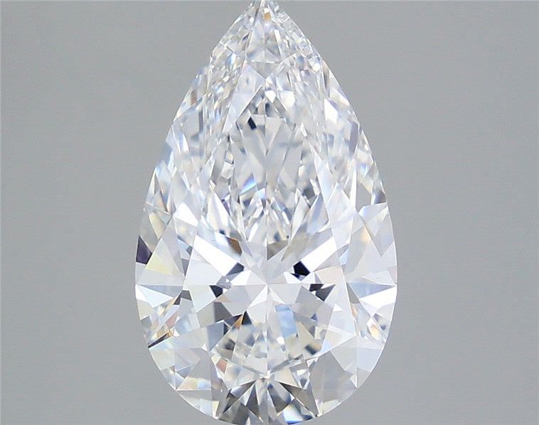 2.59 Carat Pear Shaped, Ideal Cut, D Color, VS1 Clarity, IGI Certified Lab Grown Diamond