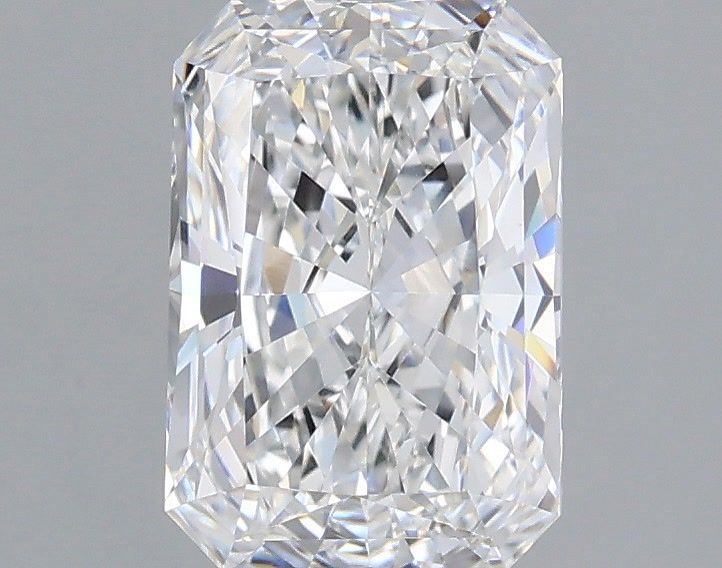 1.57 Carat Radiant Shaped, Ideal Cut, D Color, VVS2 Clarity, IGI Certified Lab Grown Diamond