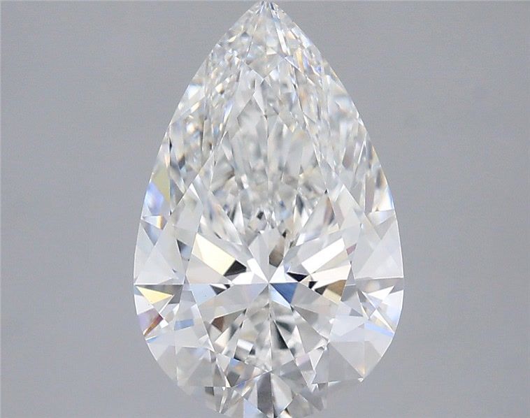 2.59 Carat Pear Shaped, Ideal Cut, E Color, VS1 Clarity, IGI Certified Lab Grown Diamond