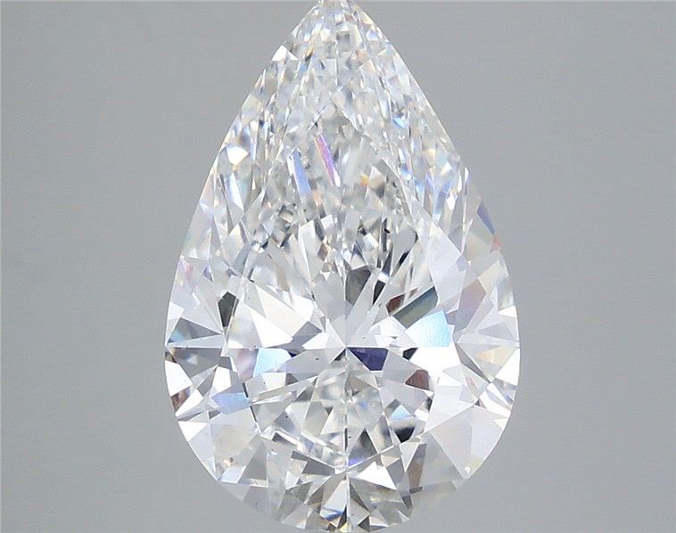 5.01 Carat Pear Shaped, Ideal Cut, D Color, VS2 Clarity, IGI Certified Lab Grown Diamond