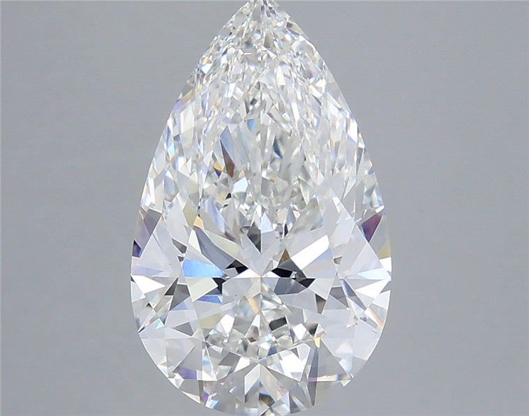 4.99 Carat Pear Shaped, Ideal Cut, F Color, VS1 Clarity, IGI Certified Lab Grown Diamond
